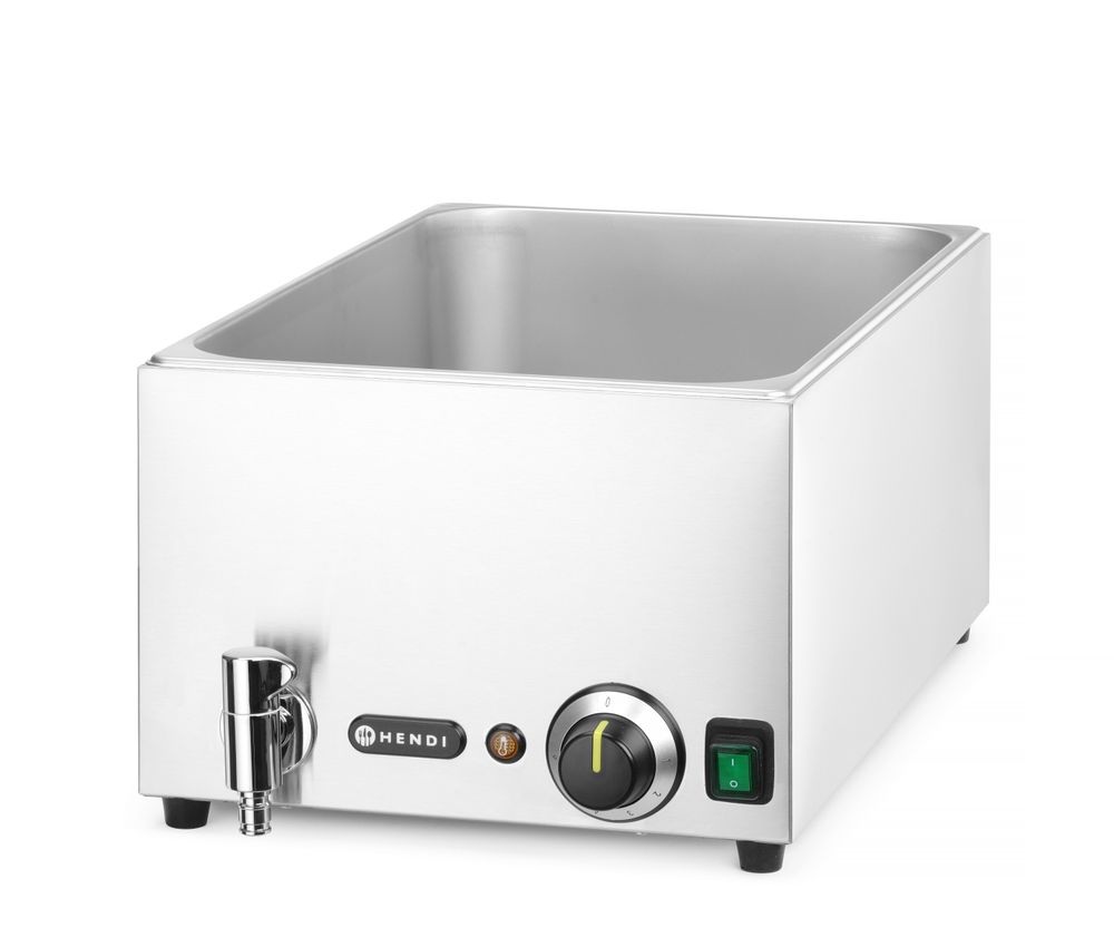 Bain-marie  Ranger sett vannbad med avløpskran + 3x GN 1/3 med lokk, GN 1/1, 230V/1000W, 604x332x(H)242mm