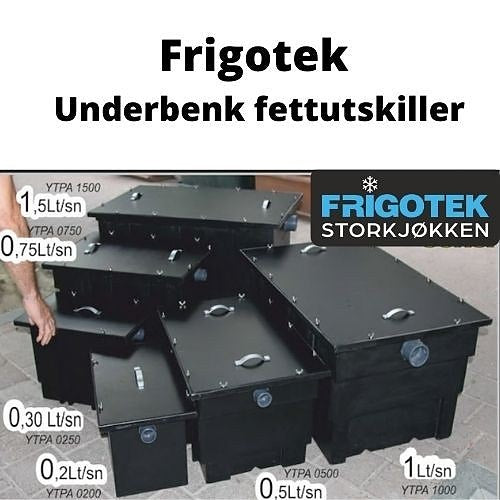 GODKJENT FETTUTSKILLER / FETTAVSKILLER - Frigotek PA1000