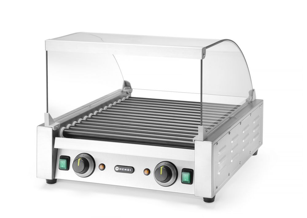 Glassdeksel for pølserullende grill 14