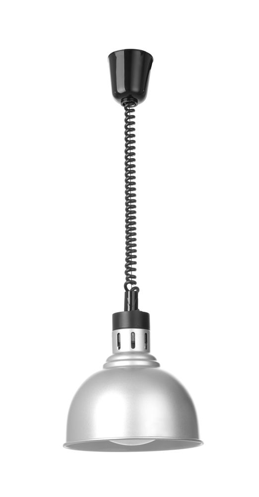 Varmelampe hev/senk kuppelformet, sølv, 250W