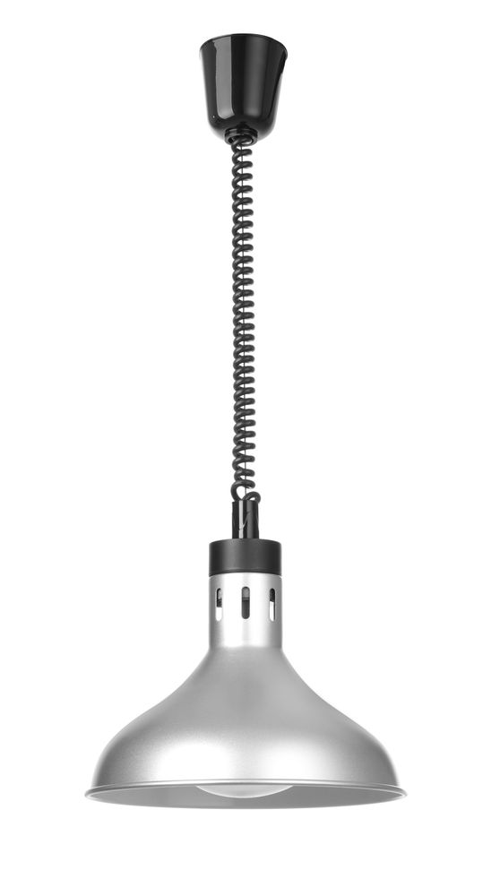 Varmelampe hev/senk klokkeformet, sølv, 250W