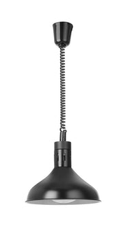 Varmelampe hev/senk klokkeformet, sort, 250W