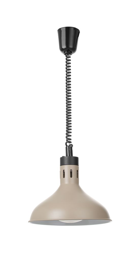 Varmelampe hev/senk klokkeformet, beige, 250W