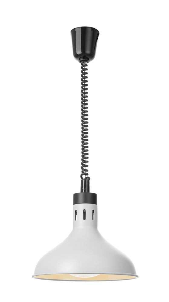 Varmelampe hev/senk klokkeformet, hvit, 250W – bilde 2