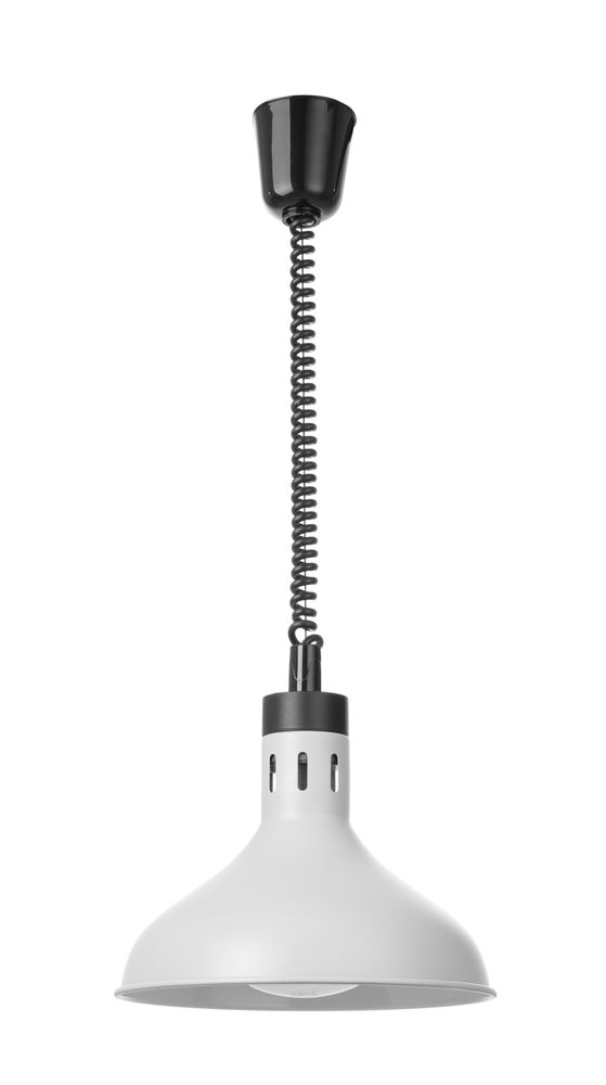Varmelampe hev/senk klokkeformet, hvit, 250W