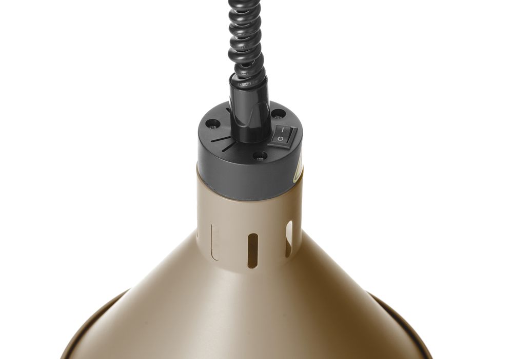 Opp- og fallvarmelampe konisk - HENDI - Beige