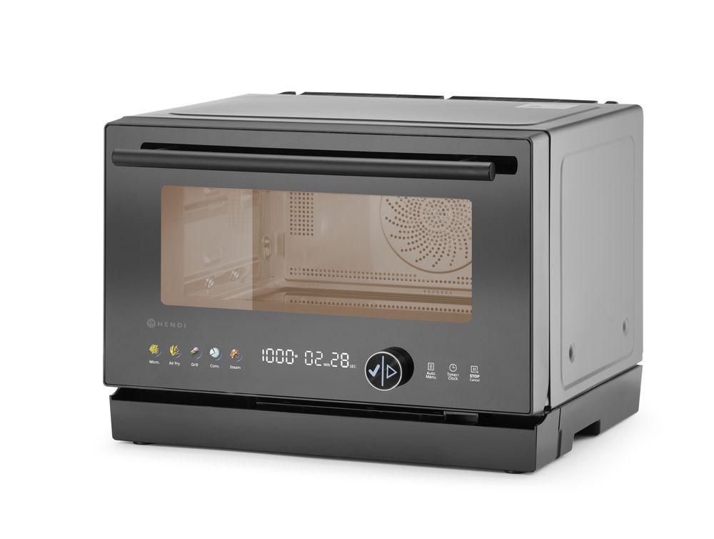 Mikrobølgeovn multifunksjon 4-i-1, 24,7L, sort, 2350W – bilde 2