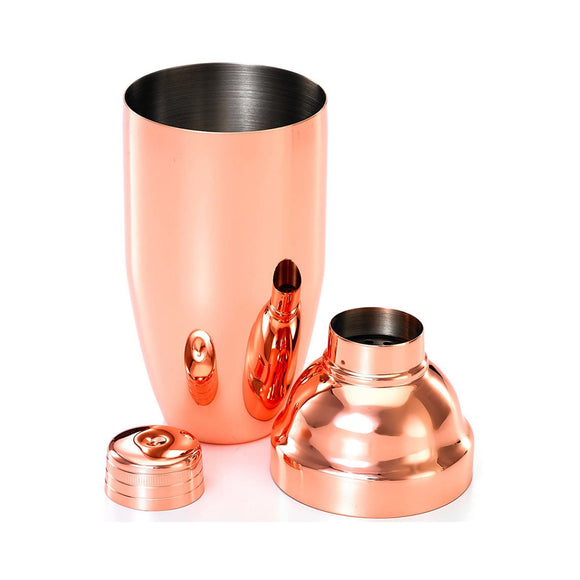 3 - delers japansk cocktailshakersett, kobberbelagt - for Storkjøkken - XL - Storkjøkken
