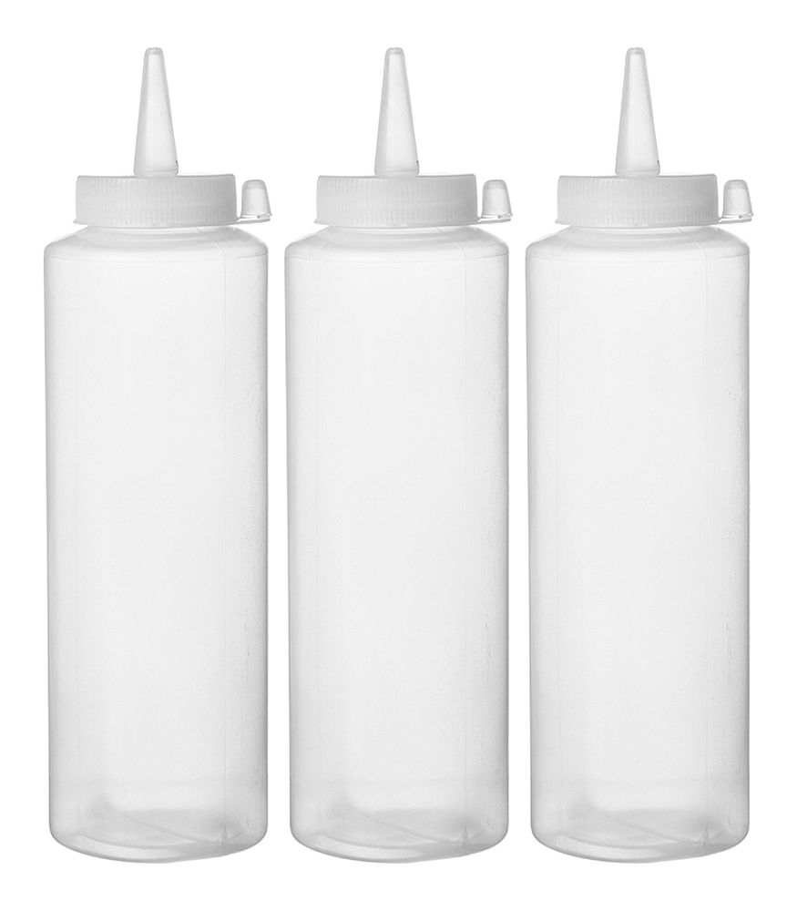 Dispenser flaskesett - 3 stk, 0,2L, rød, 3 stk., Ø50x (H) 185mm