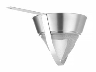 Konisk sil med finmasket trådnett