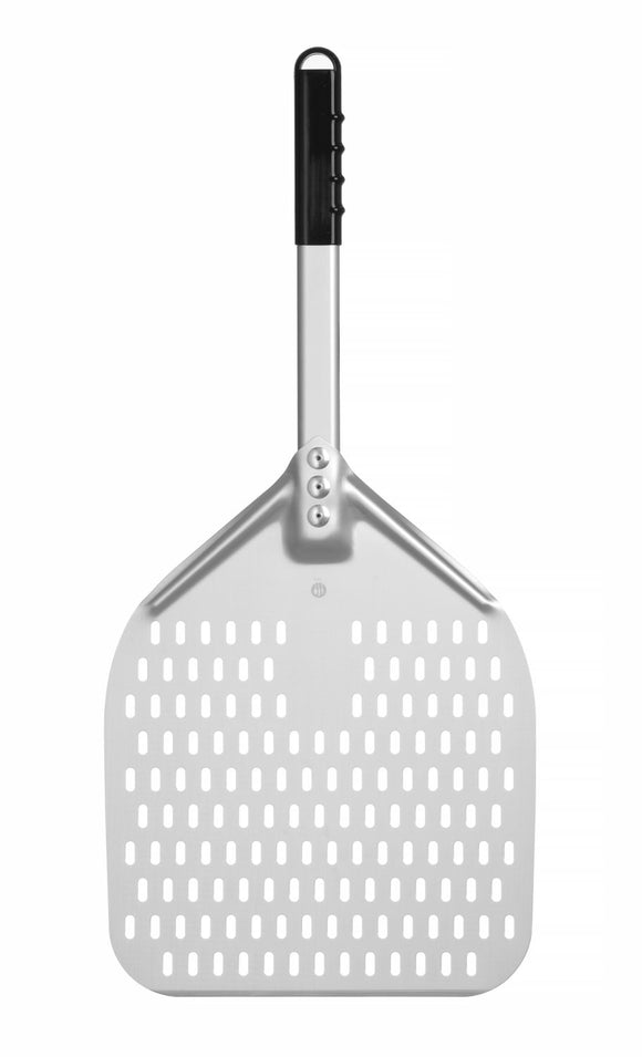 Pizza spade med kort håndtak, kvadrat, perforert, 300x660mm