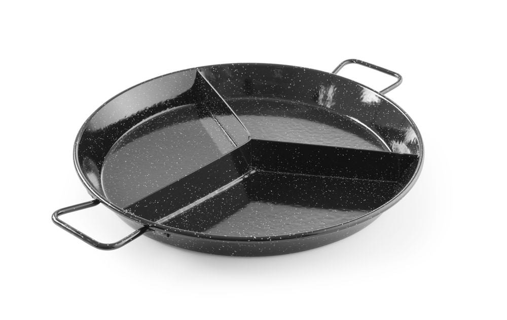 Emaljert Paella Pannene med rom, 2 rom, Ø430X (H) 47mm