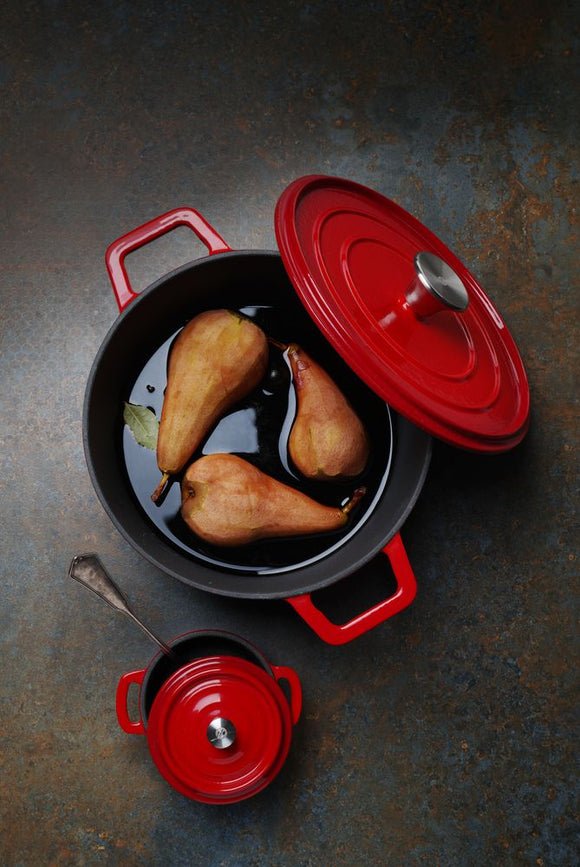 Støpejernsgryte emaljert, 0,27L, 130x100x(H)48mm