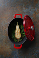 Støpejernsgryte - 4,4L - Rød-2