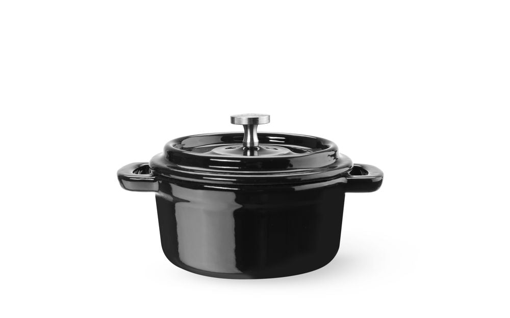 Støpejernsgryte emaljert, 0,27L, 130x100x(H)48mm