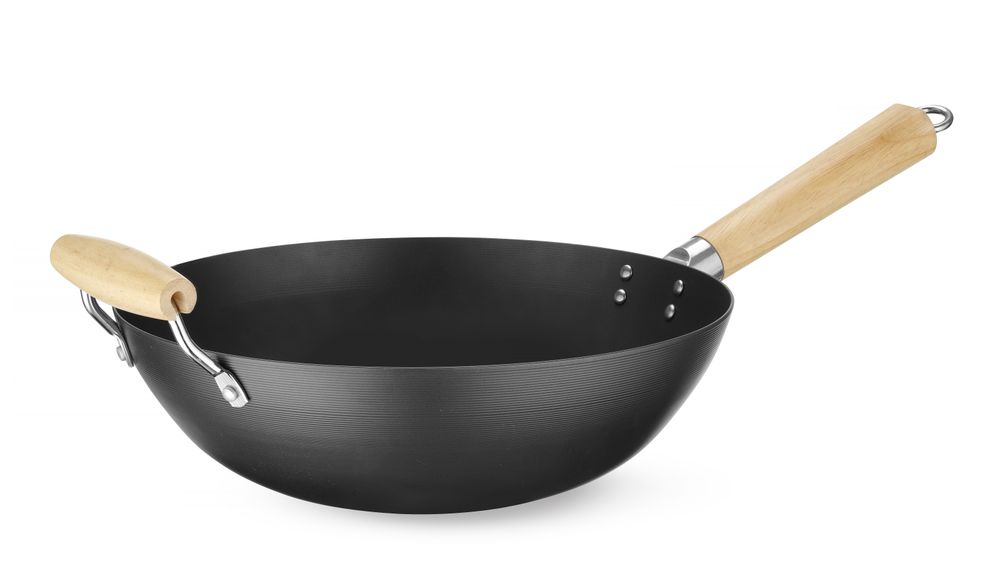 Wok m/trehåndtak