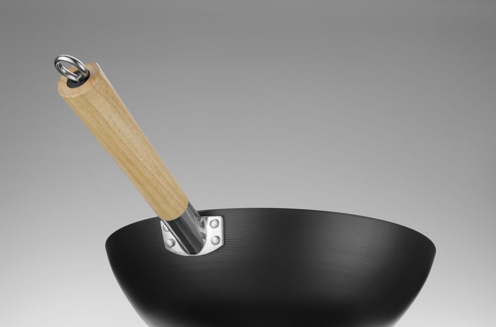 Wok m/trehåndtak