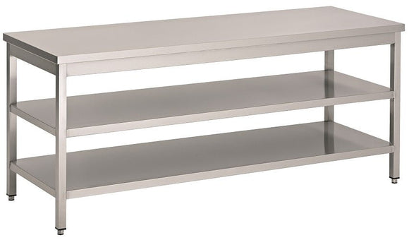 700 arbeidsbord 2 hyller 1900, - for Storkjøkken - XL - Storkjøkken