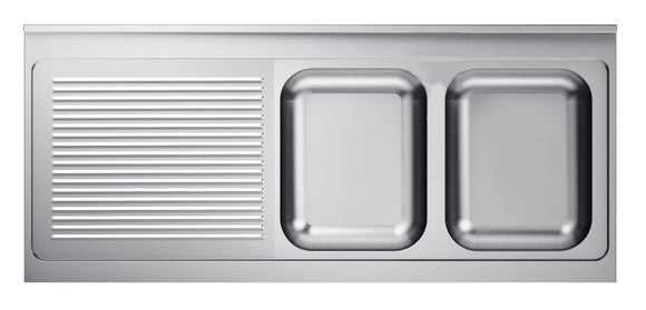 700, - oppvankens bordplate 2 høyre 1600, - for Storkjøkken - XL - Storkjøkken