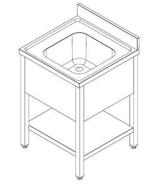 700, - oppvankens hylle flat paket 1 midterste 700, - for Storkjøkken - XL - Storkjøkken