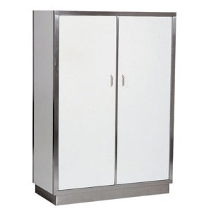 Serviseskap i rustfritt stål, 3 dører og 5 hyller, 1880x580x1800 mm