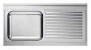 Benkeplate med 1 kum venstre, 1400x700x40 mm