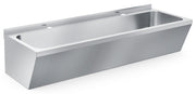 Dobbel servant i rustfritt stål, 1200x425x165 mm