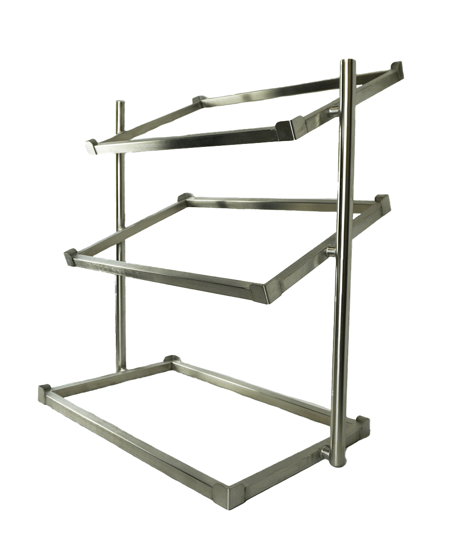 Etasjestativ for brødkurver, 3 nivåer, bred modell, 620x335x760 mm – bilde 10