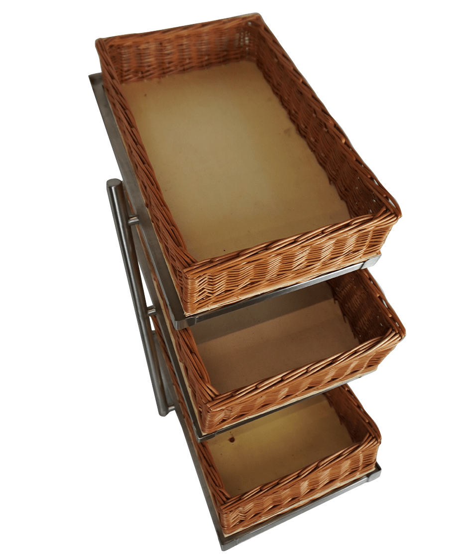 Etasjestativ for brødkurver, 3 nivåer, smal modell, 335x620x760 mm – bilde 6