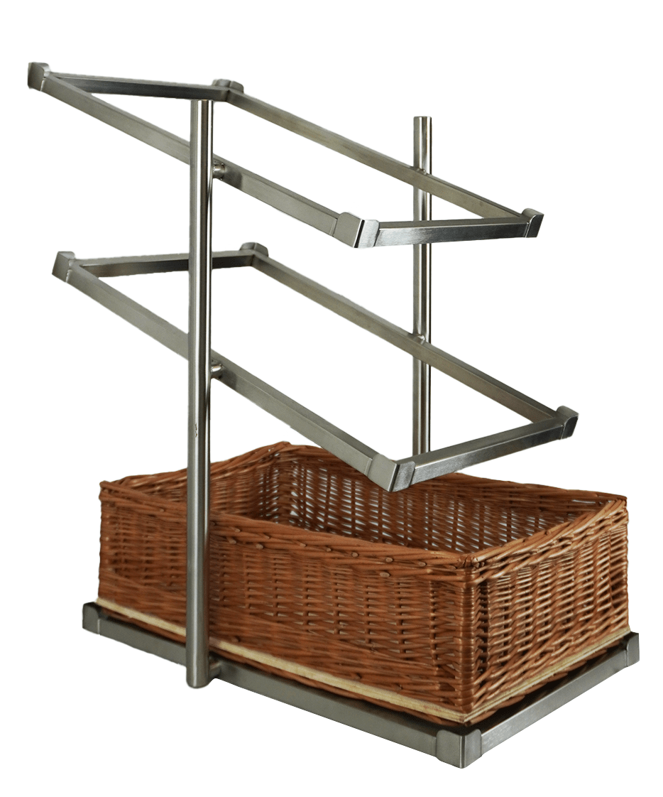 Etasjestativ for brødkurver, 3 nivåer, smal modell, 335x620x760 mm – bilde 4