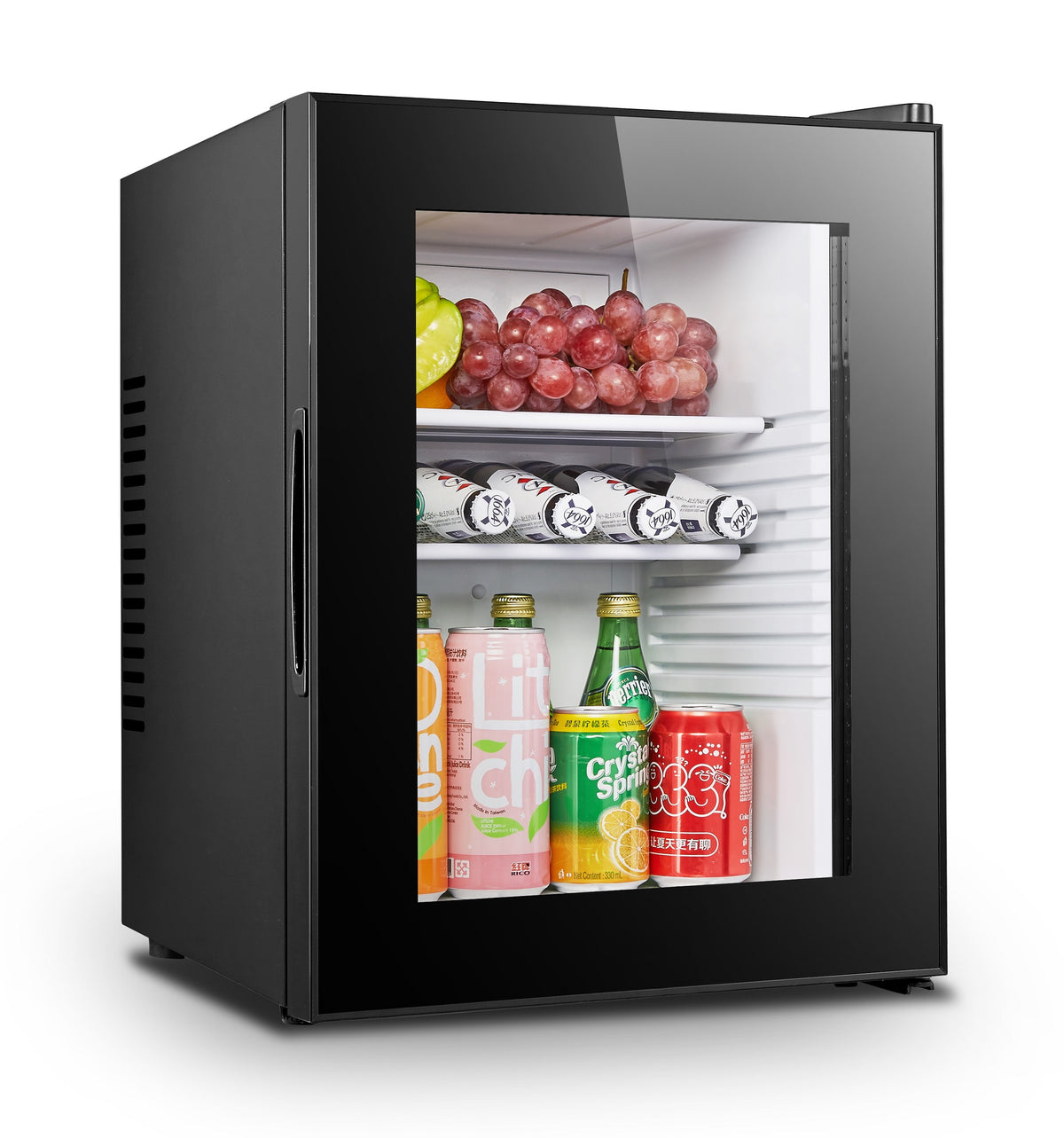 Minibar 40L med glassdør, Peltier-kjøling, 405x443x545 mm