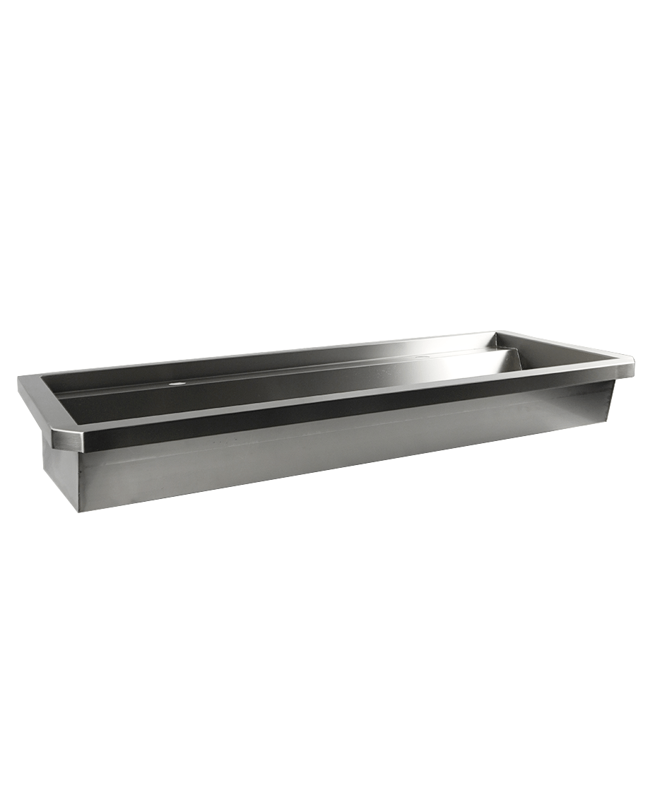 Vaskerenne for 2 kraner, med bunnventil og sprutskjerm, 1200x468x438 mm – bilde 3
