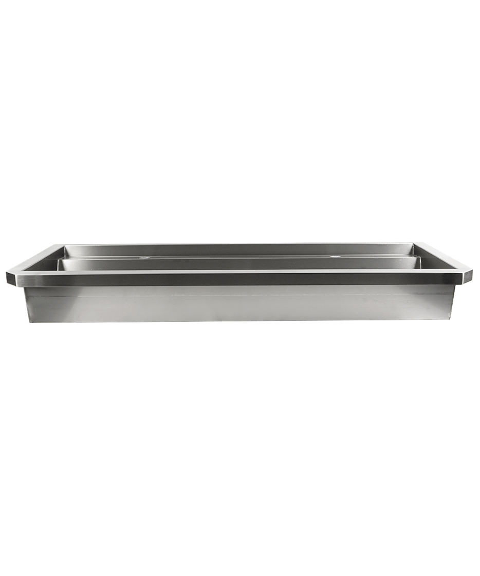 Vaskerenne for 2 kraner, med bunnventil og sprutskjerm, 1200x468x438 mm – bilde 4