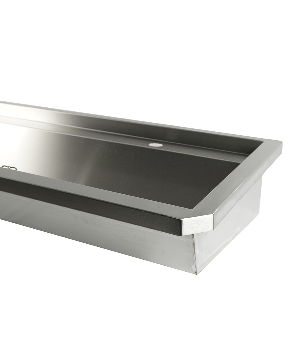 Vaskerenne for 2 kraner, med bunnventil og sprutskjerm, 1200x468x438 mm – bilde 5