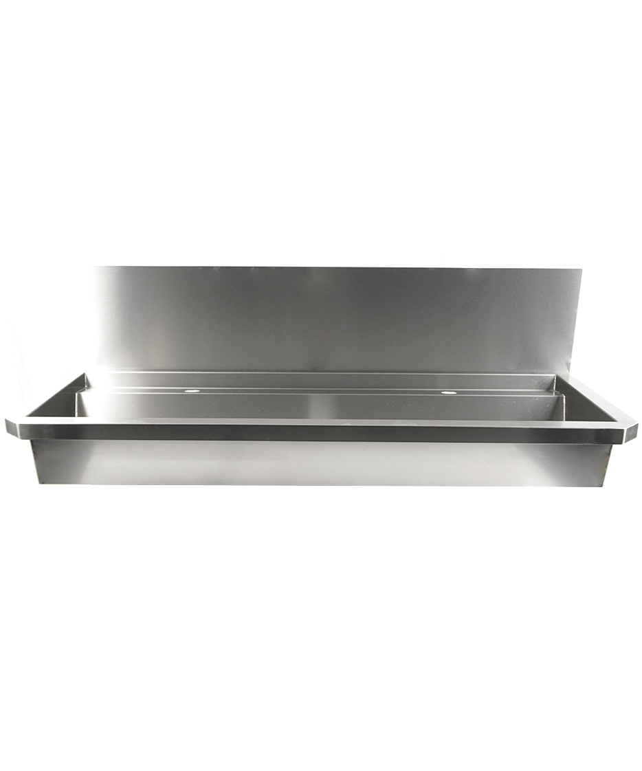Vaskerenne for 2 kraner, med bunnventil og sprutskjerm, 1200x468x438 mm – bilde 10