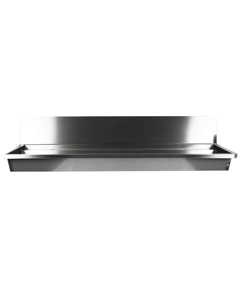 Vaskerenne for 3 kraner, med bunnventil og sprutskjerm, 1800x468x438 mm – bilde 3