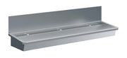 Vaskerenne for 3 kraner, med bunnventil og sprutskjerm, 1800x468x438 mm
