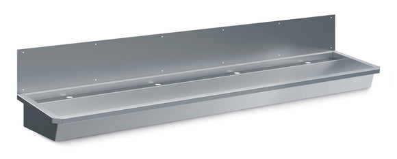 Ss servant 4 kraner 2400mm avløpsplugg og sprutskjold inkludert