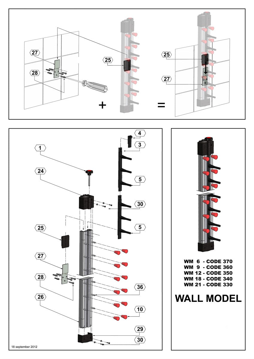 Platestill veggmodel 12