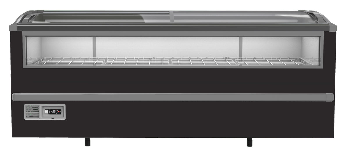 Fryseboks for butikk, sort, manuell avriming, 0,395 kW, 2124x952x894 mm