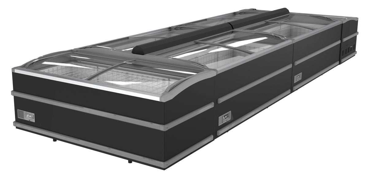 Fryseboks for butikk, sort, automatisk avriming, 2508x952x950 mm – bilde 4