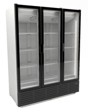 Kjøleskap 3 glassdører, hvit, 1620x740x2077 mm