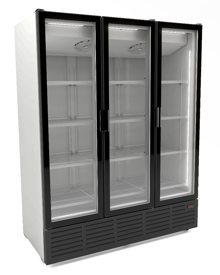 Kjøleskap 3 glassdører - hvit 9002