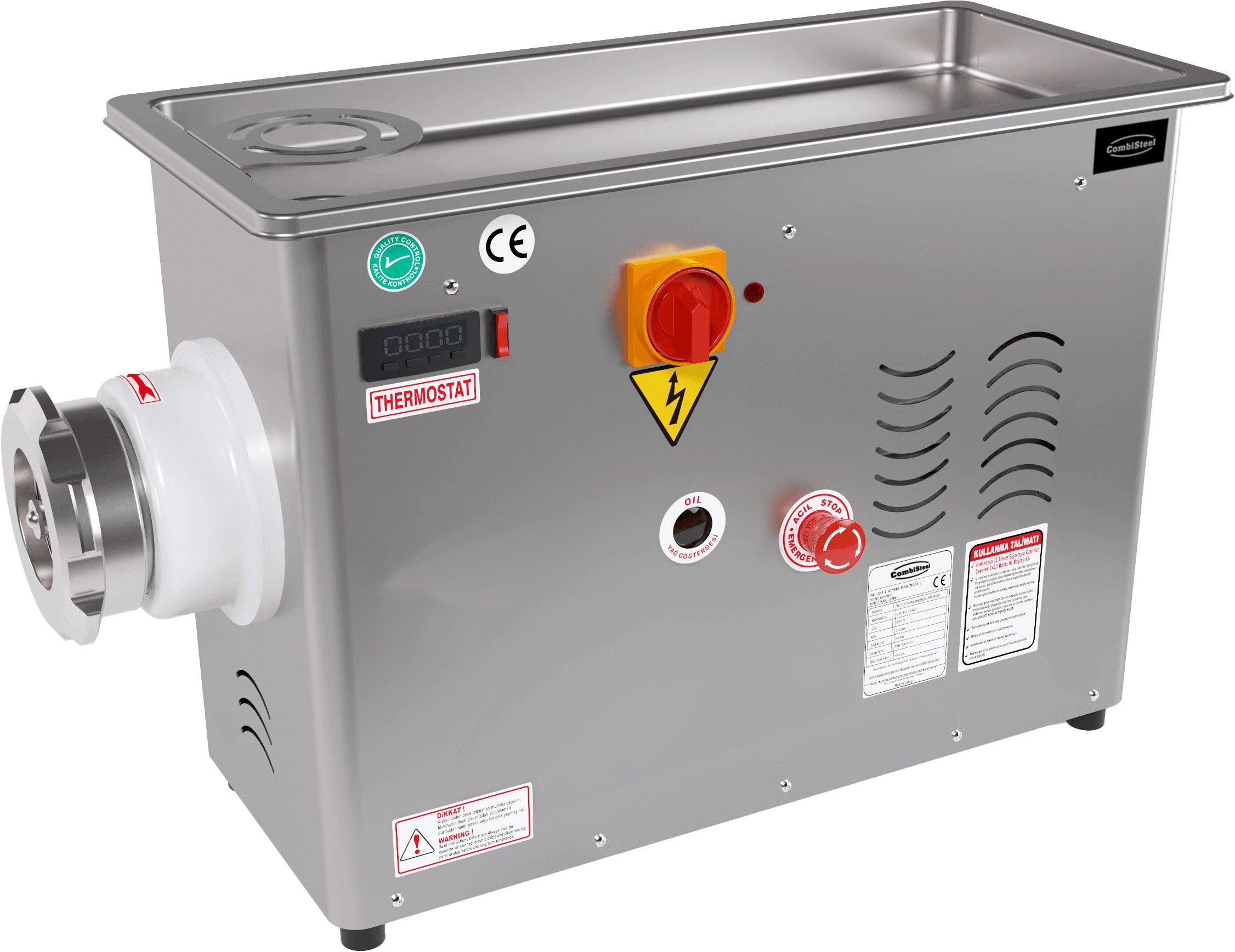 Kjøttgrinner 22 - 450kg/h 400v - med fast kjølt hode