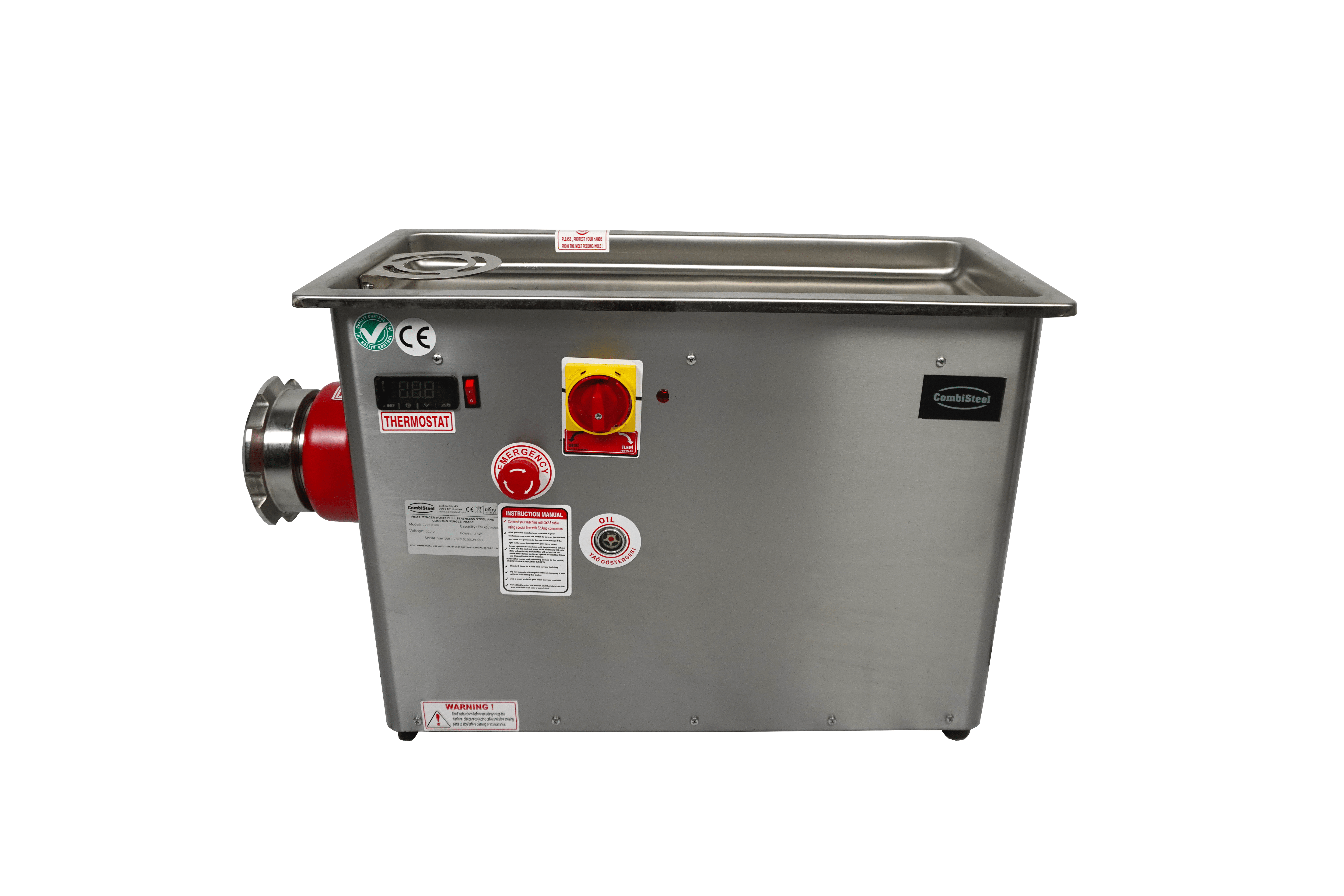 Kjøttgrinner 32 - 750kg/h 400v - med fast kjølt hode