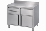 RUSTFRITT STÅL KAFFE ARBEIDSBORD 1250X600X1150