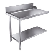 Utmatingsbord med underhylle for 7280.0045/0046, venstre, 1100x750x900 mm