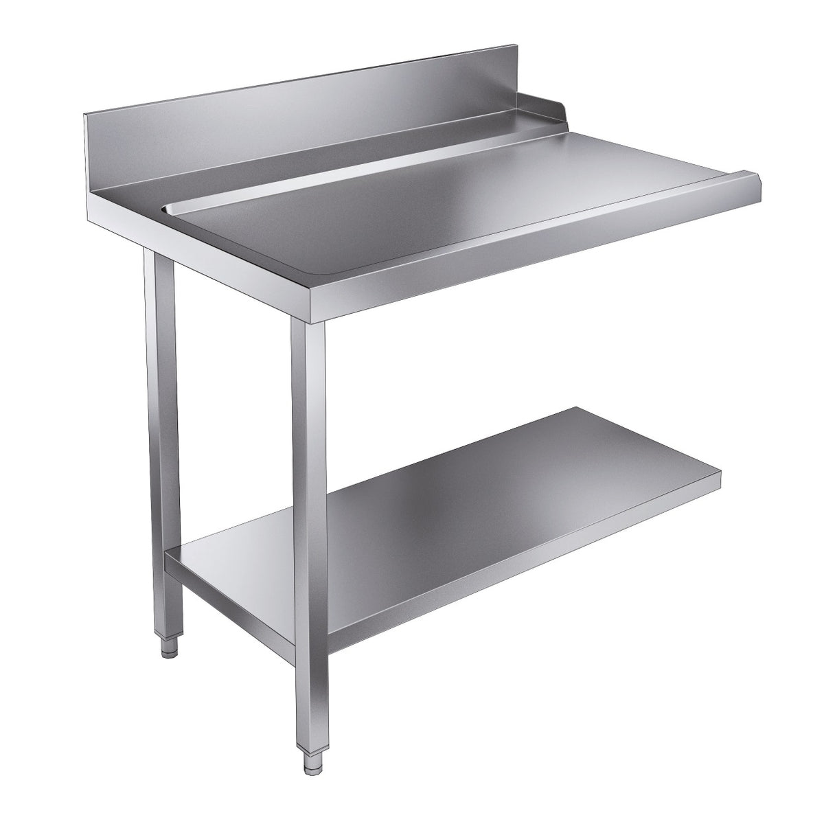 Utmatingsbord med underhylle for 7280.0045/0046, venstre, 1100x750x900 mm