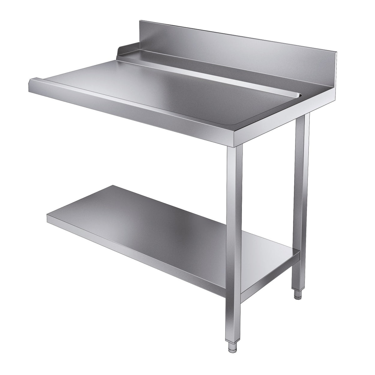 Utmatingsbord med underhylle for 7280.0045/0046, høyre, 1100x750x900 mm