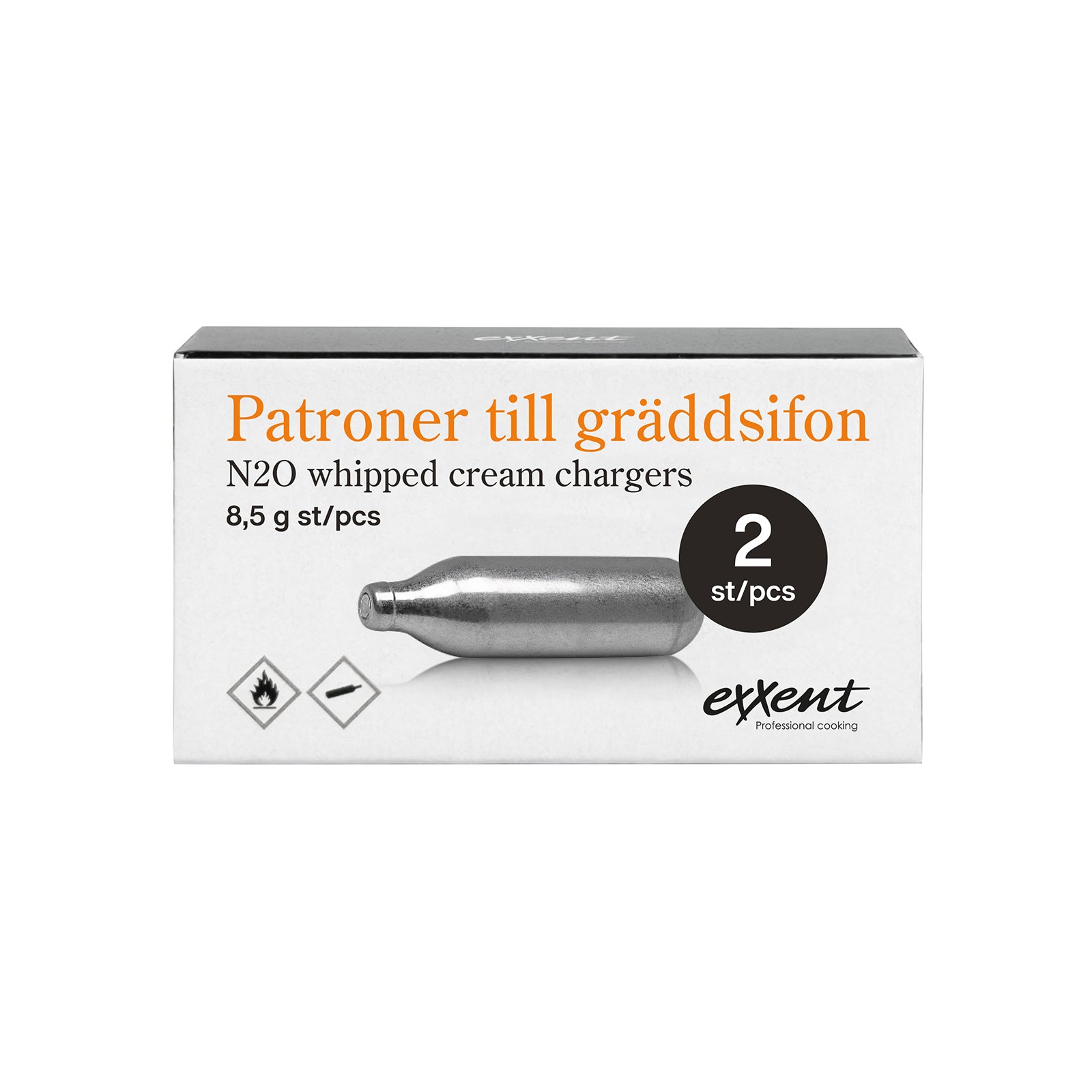 Patroner till kremsifon 8,5g, 2-pakning